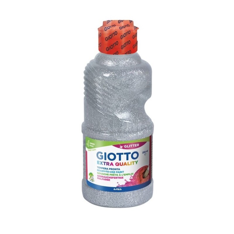 Témpera Giotto Glitter Plata – 250?ml TÉMPERA GIOTTO PAINT GLITTER PLATA 250ML