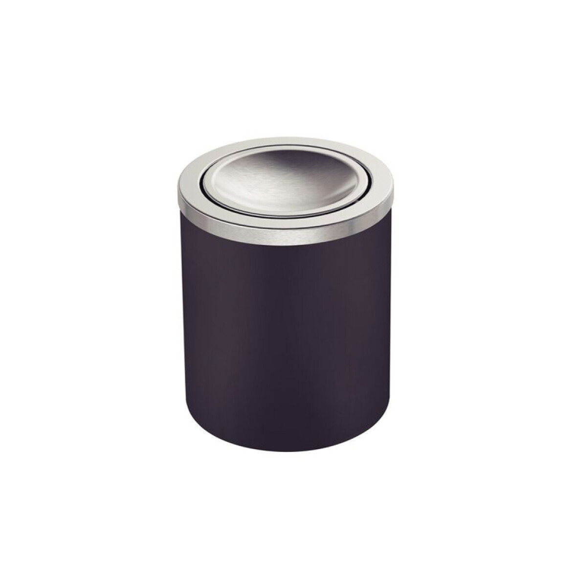 Cubo Negro 5 Lts. Tapa Basculante Acero Inox - 94540/024 