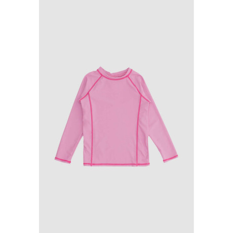 Tshirt manga larga lisa 4-16a Rosado