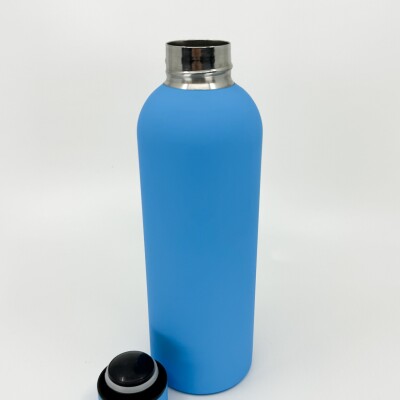 Botella térmica de acero lisa Azul