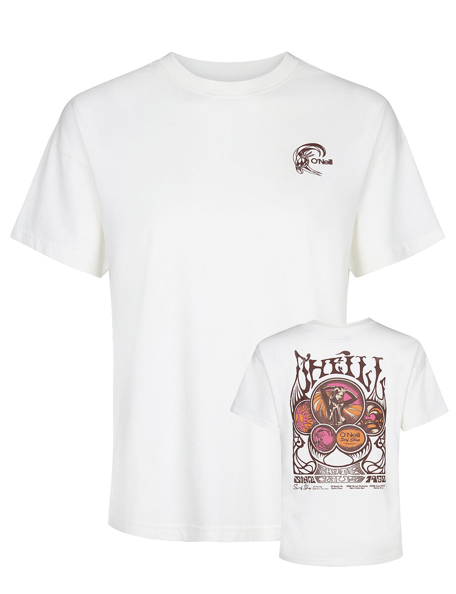 Remera O'Neill Women Back Print Loose - Blanco 