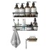 Estante Organizador Accesorio Baño Ducha Set X3 Jabonera Adhesivo Imback Color Negro Estante Organizador Accesorio Baño Ducha Set X3 Jabonera Adhesivo Imback Color Negro