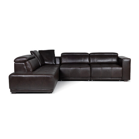 Rinconera Seúl - Cuero Básico - Chaise izquierdo Café - (Preventa)