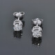 Caravanas en oro 18k blanco y brillantes Caravanas en oro 18k blanco y brillantes