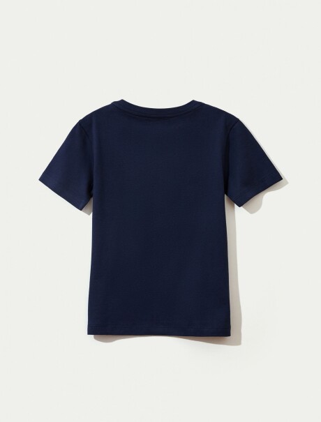 CAMISETA INFANTIL CON ESTAMPA AZUL