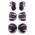 Patines Rollers Luz + Protecciones Casco Rodilleras Calidad Color Variante Rosas