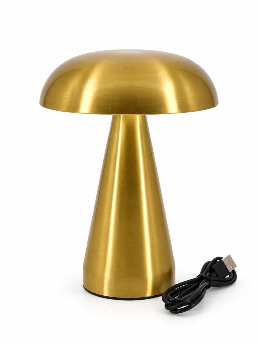 LAMPARA METALICA TIPO HONGO - MARRON 