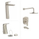 JUEGO DE GRIFERIA COMPLETO FV EPUYEN BRUSHED NICKEL GRIS-BRUSHED NICKEL