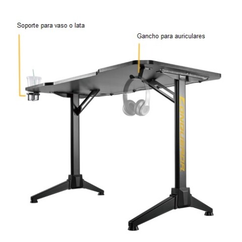 Escritorio Gamer Con Luces Rgb Brateck Gmd03-1 ESCRITORIO GAMER RGB BRATECK