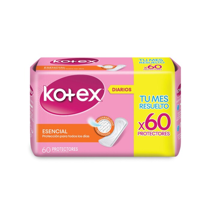 KOTEX PD PROT ESENCIAL UNID. X 60 UNIDAD única
