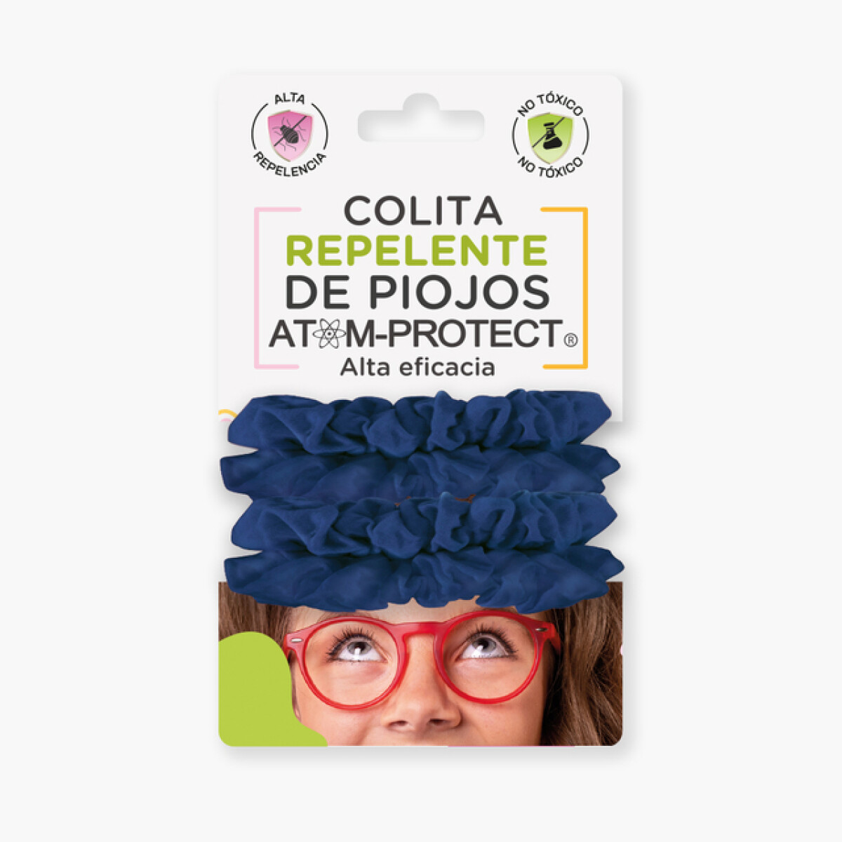 Colita de Pelo Repelente de piojos Atomprotect 4 Unidades Azules 