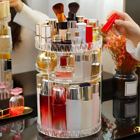 Organizador giratorio acrílico de cosméticos 27*27*32 Transparente