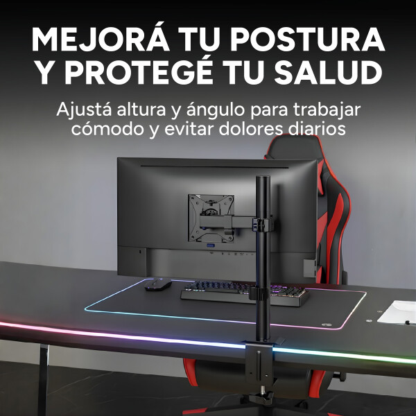 Soporte Monitor Brateck Base 17"-32" Ergonomico Ajustable Color Negro