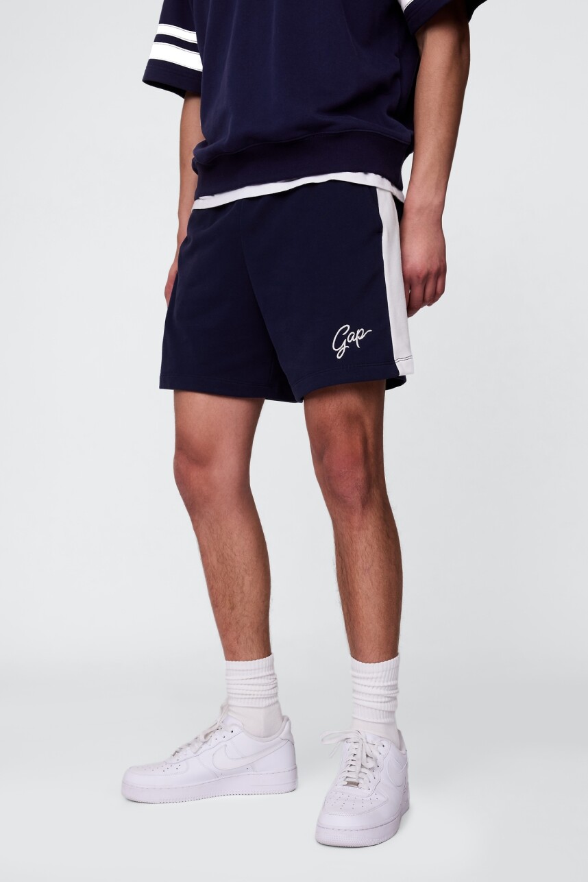 Short Deportivo Sin Felpa Logo Gap Hombre Navy Uniform