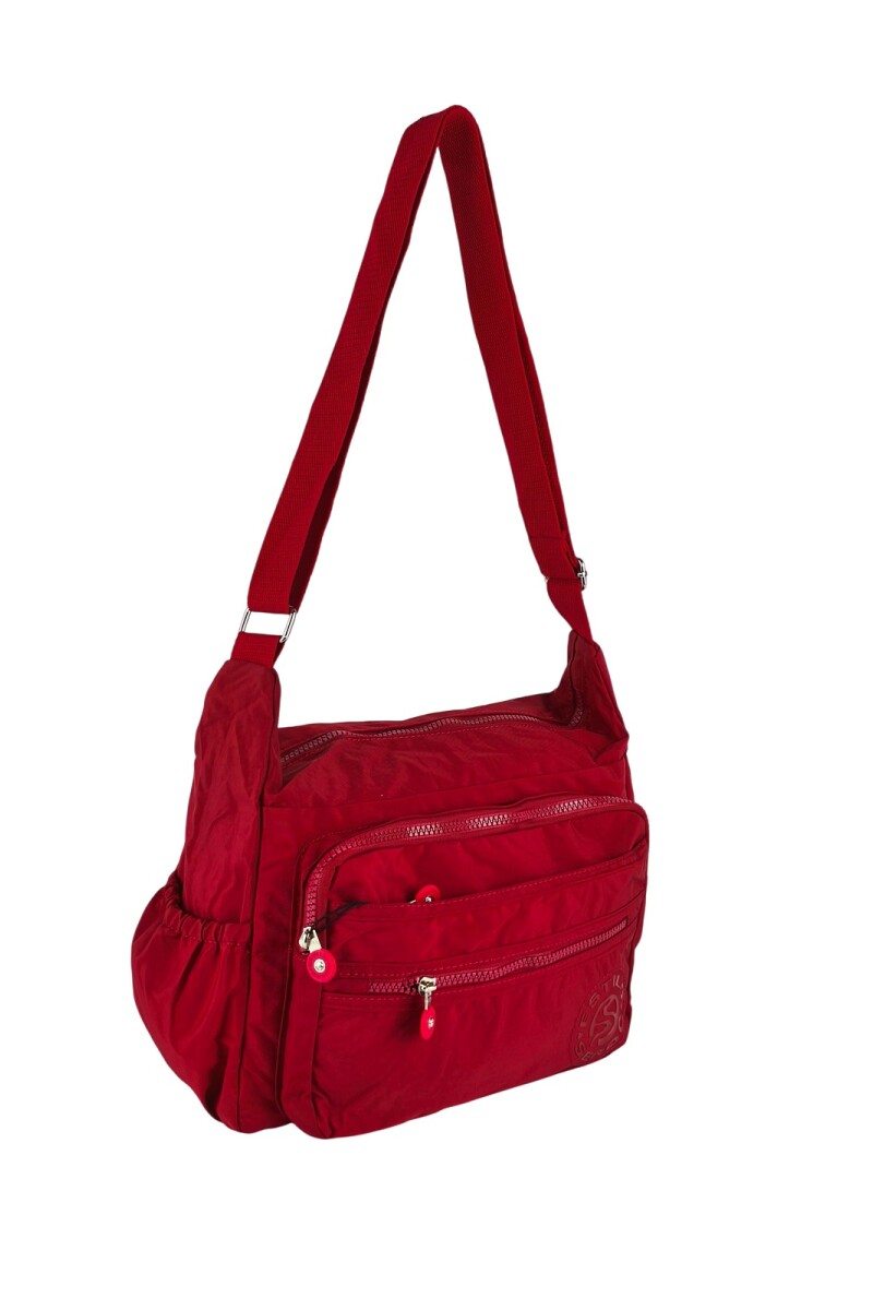 Morral con bolsillos Rojo