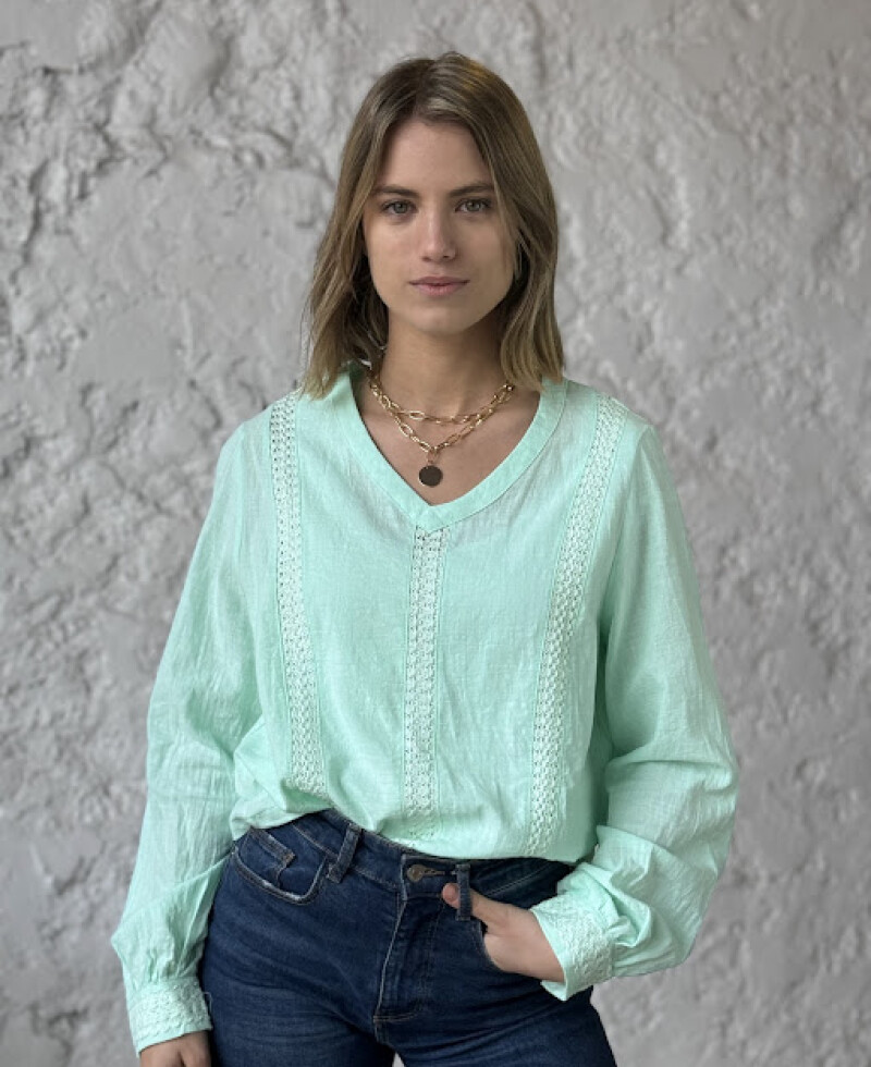 Blusa Jazmin verde agua