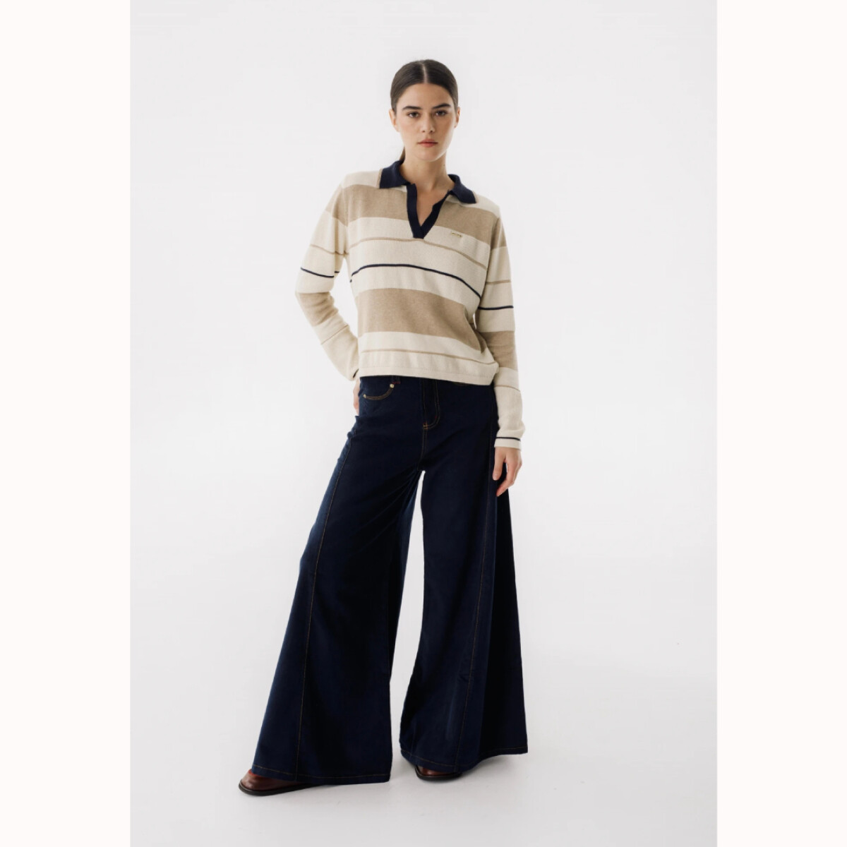 Pantalón Wide XL Corderoy - Azul 