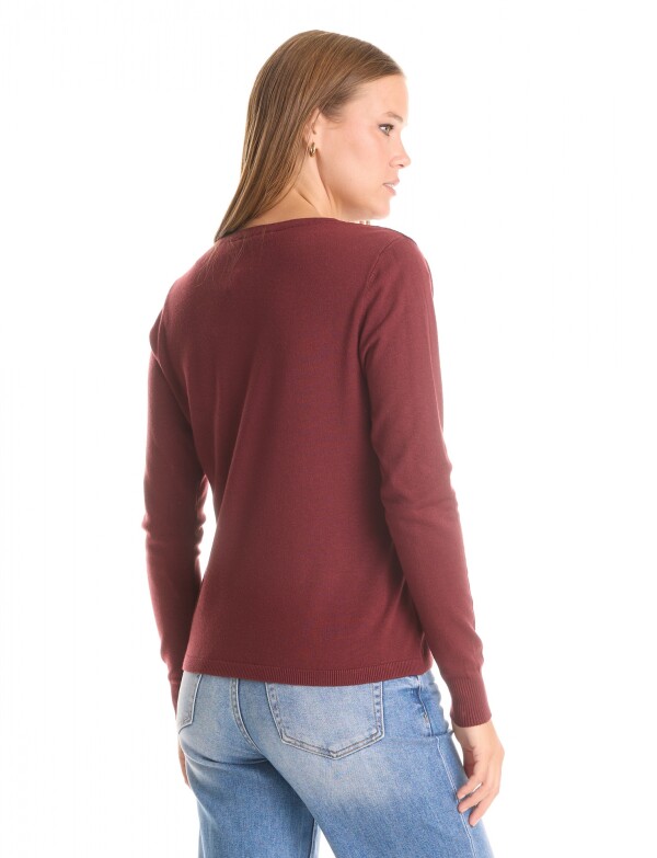 Buzo Combinado Suede BORDEAUX