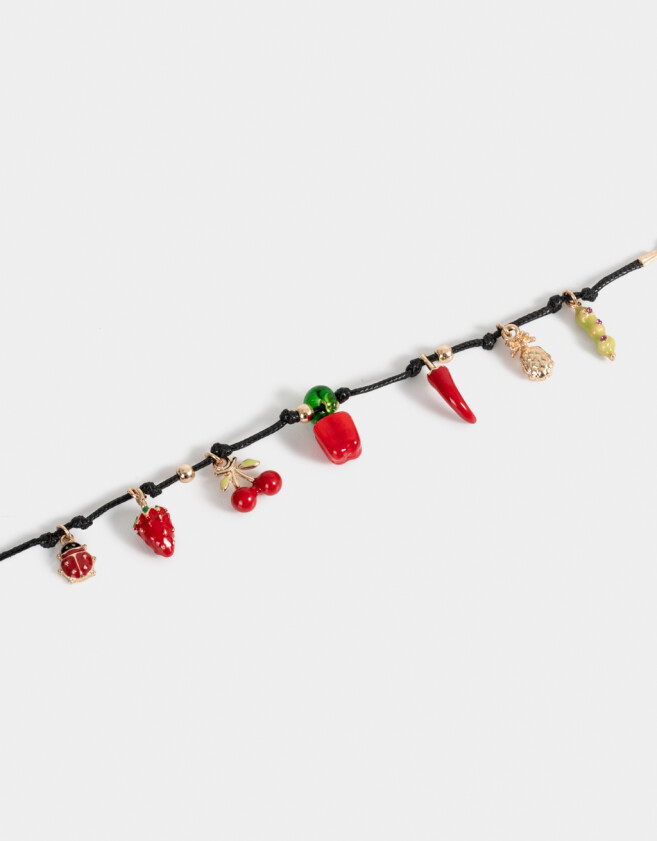 Pulseras Flexibles Esmaltado Pulsera Flexible Multicharm - Dorado