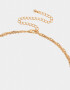Collares Cortos Con Piedra Natural Collar Corto Bañado En Oro Con Piedra Natural - Dorado