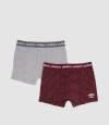 Ex.08886 boxer pack x 2 alg/lyc Bordeaux oscuro
