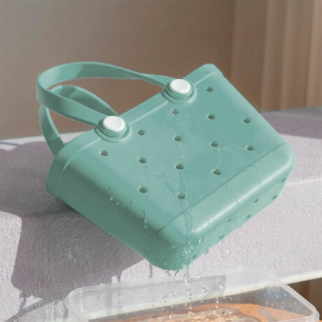Set X2 Bolsos Carteras Compras Playera Goma +20 Pines Verde