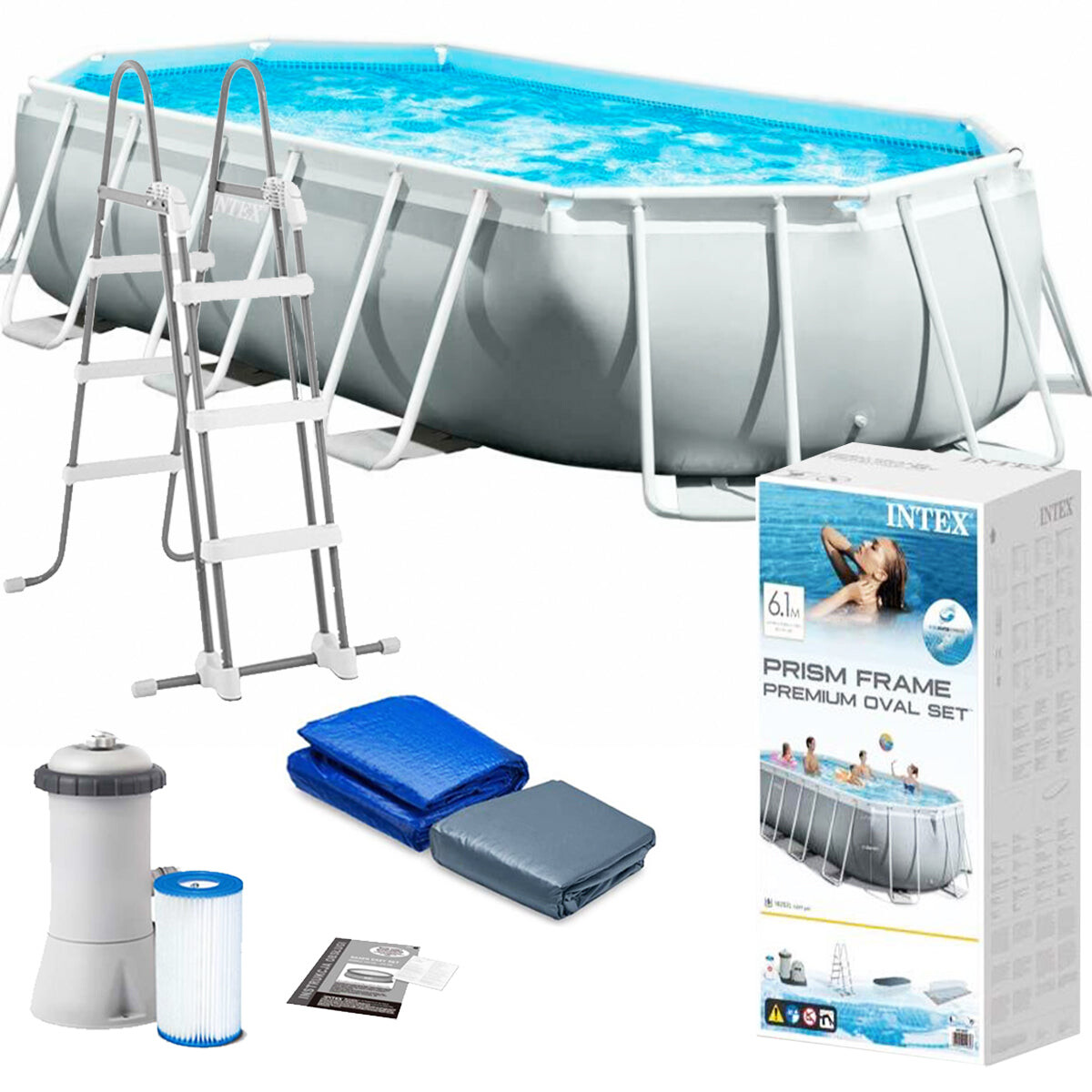 Piscina Intex Estructural 18202 L Ovalada 305x610x122CM 