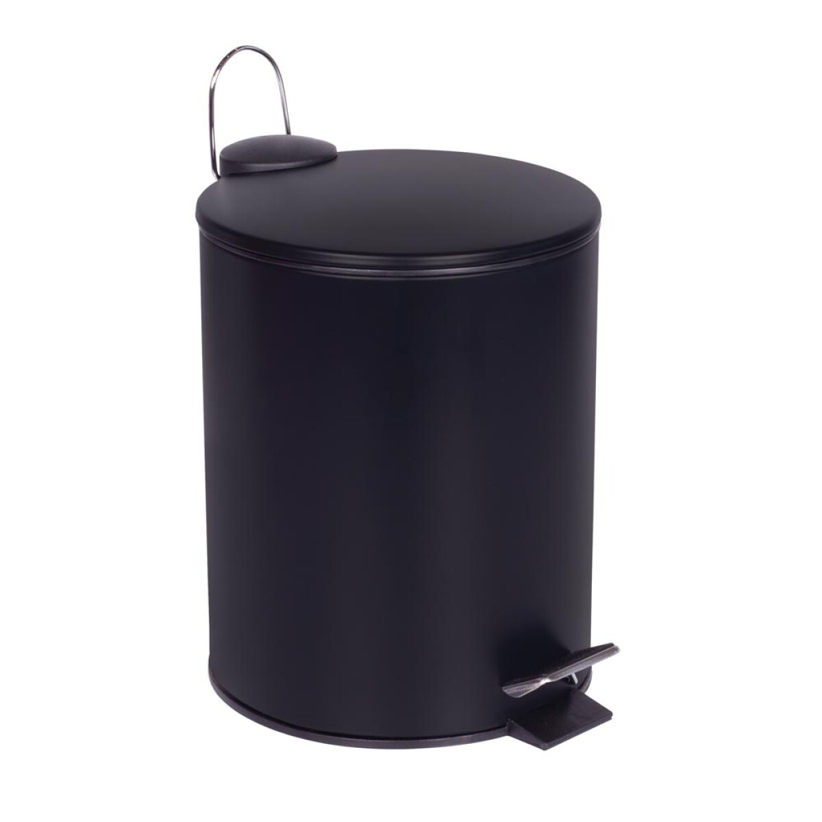 TARRO DE RESIDUOS ACERO NEGRO MODERN 5 LT CON PEDAL 