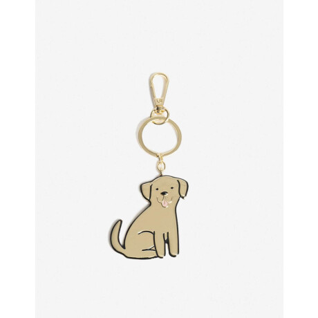 Llavero Y Bag Charm De Perrito Dorado