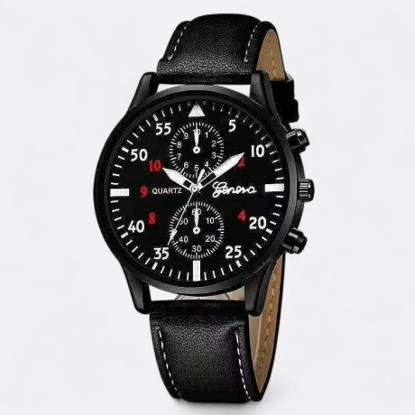 Reloj De Pulsera Masculino Negro Rojo