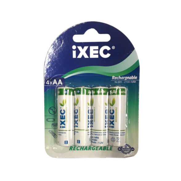 Pila recargable AA 1,2V 2100 mAh. Precio por pila IX9903