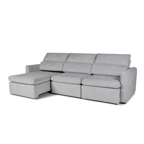 Sofá Dublin (Rebatible) - Microfibra - 3 cuerpos TC1009 (Plata)