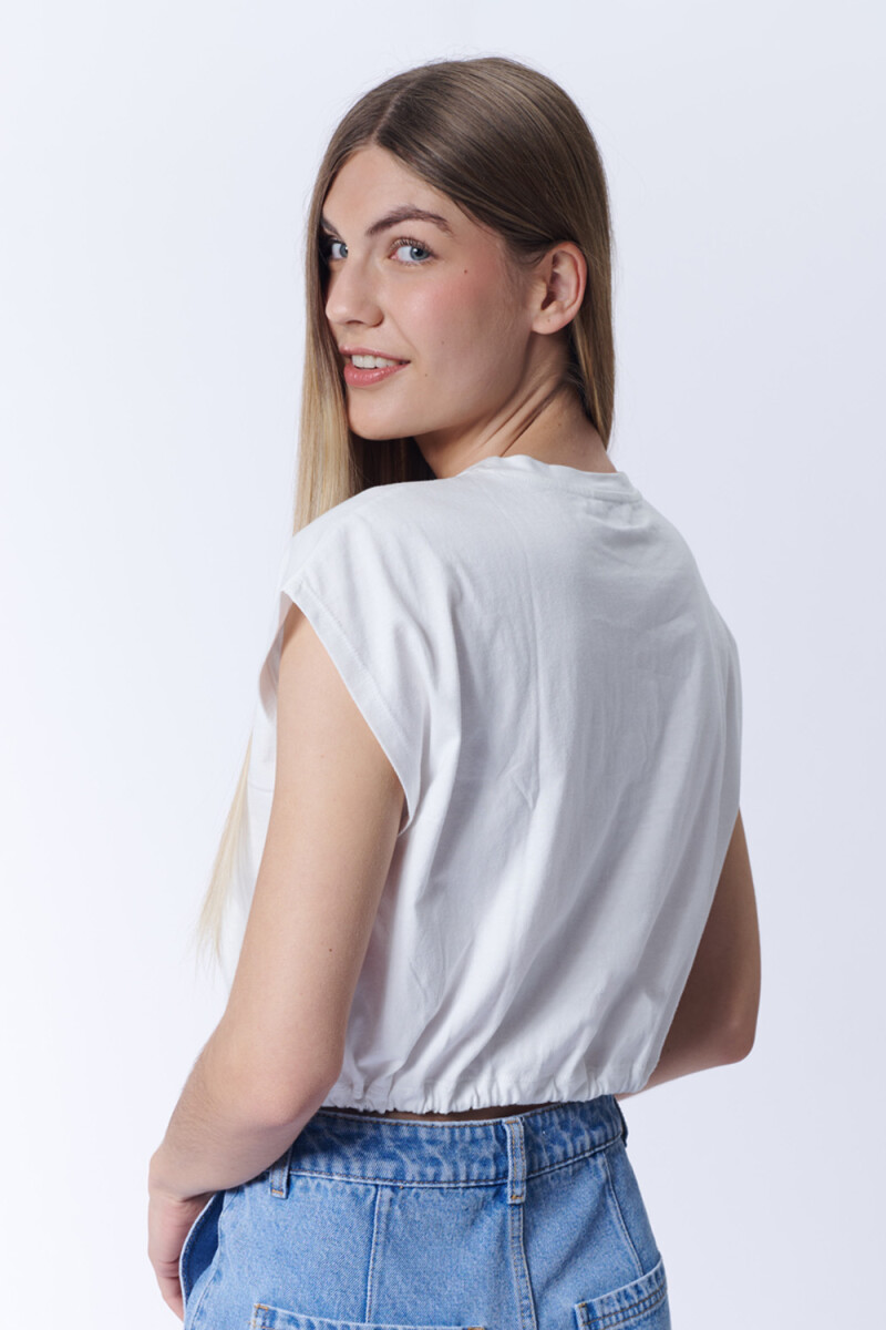 Remera con ajustador Blanca