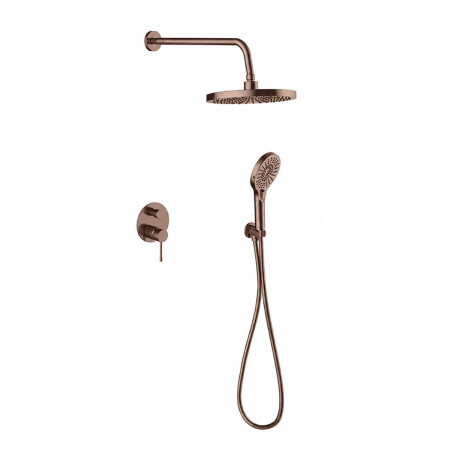 GRIFERIA DUCHA EMBUTIR SATINADO CEPILLADO LINEA SIGNATURE BRONCE-ROSE GOLD