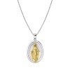 Dije virgen milagrosa - Plata 925 y oro - CP4643 sinpiedra
