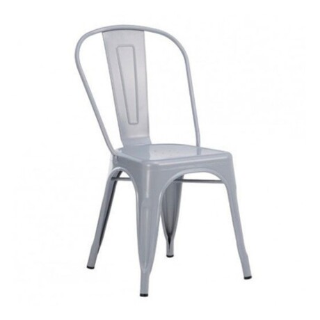 Juego de comedor mesa Redonda 120cm + 6 Sillas Tolix Blanco