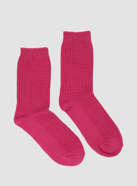Medias waffle Morado