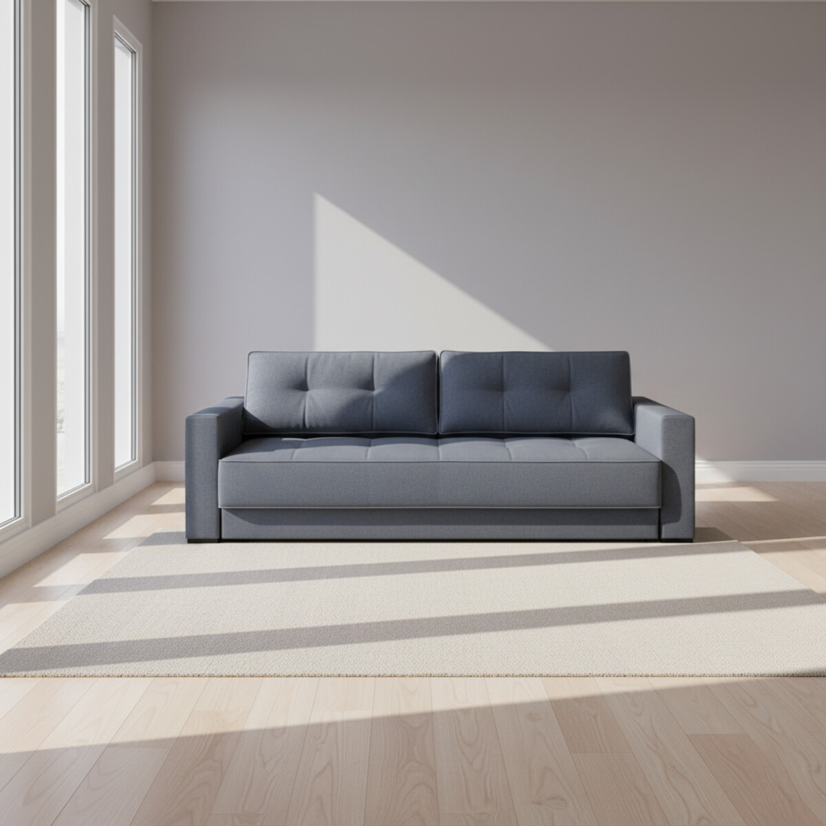 SOFÁ CAMA - TELA GRIS PARADISE 