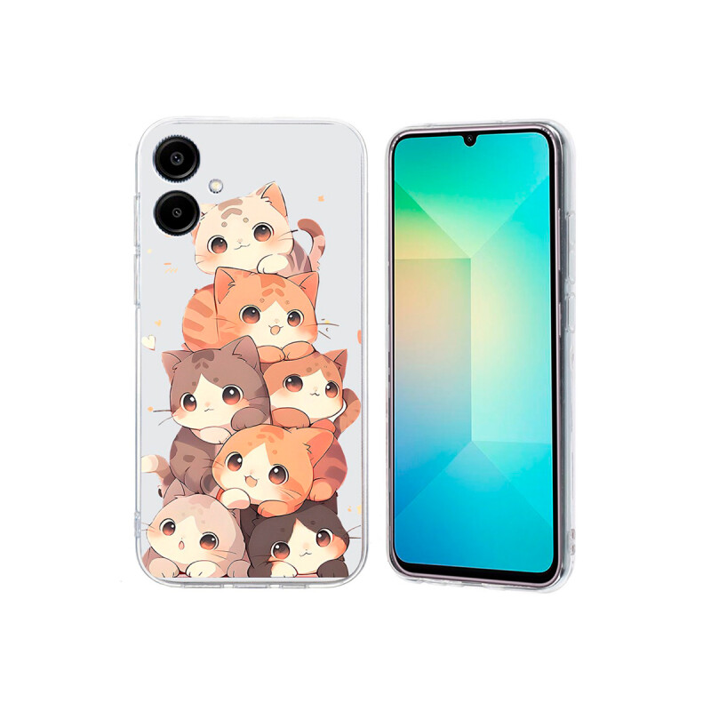 Protector para Samsung Galaxy A06 diseño gatos animados Protector Para Samsung Galaxy A06 Diseño Gatos Animados
