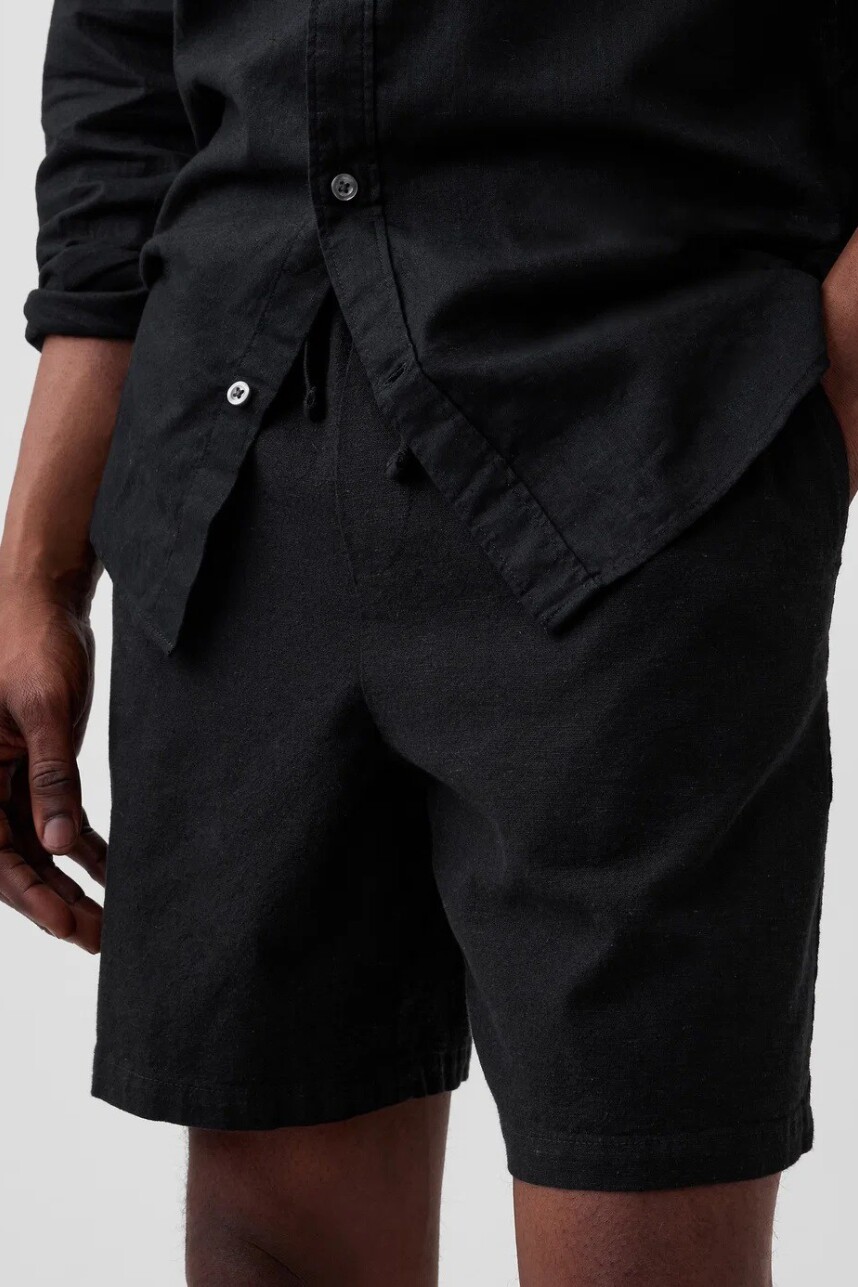 Short De Lino 7Inch Hombre Black
