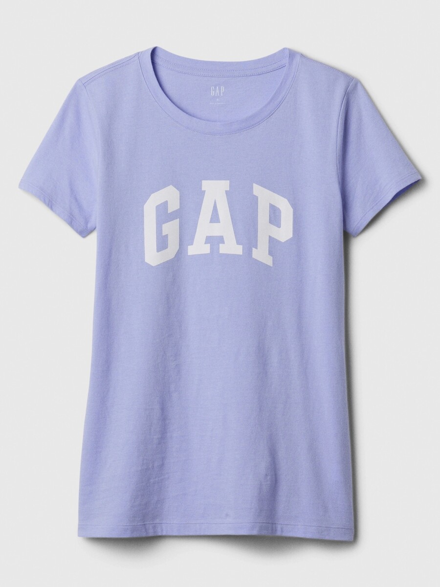 Remera Logo Gap Manga Corta Mujer - Fresh Lavender 