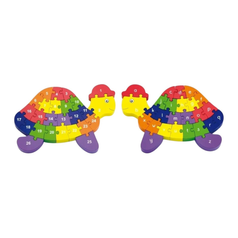 Juguete de Madera Puzzle 3D Tortuga Viga Juguete de Madera Puzzle 3D Tortuga Viga