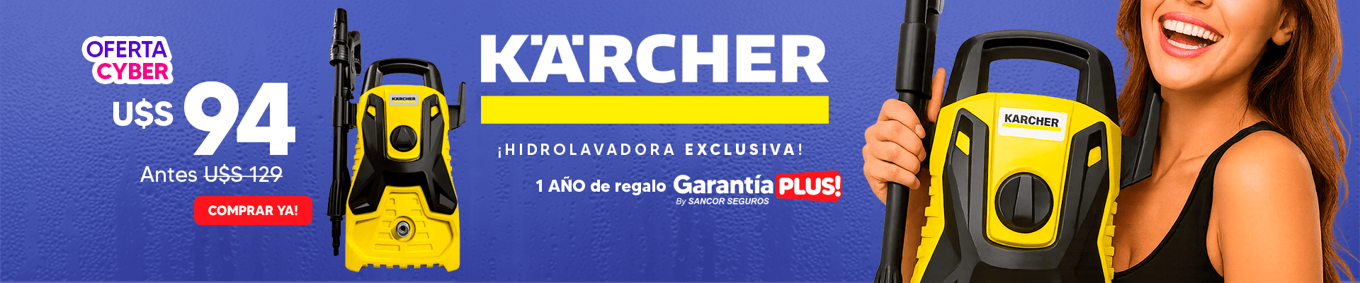 ¡Oferta Hidrolavadora Karcher con 2 AÑOS de Garantía!