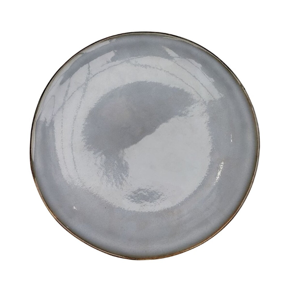 PLATO DE POSTRE CERAMICA D22CM GLAZE CELESTE 