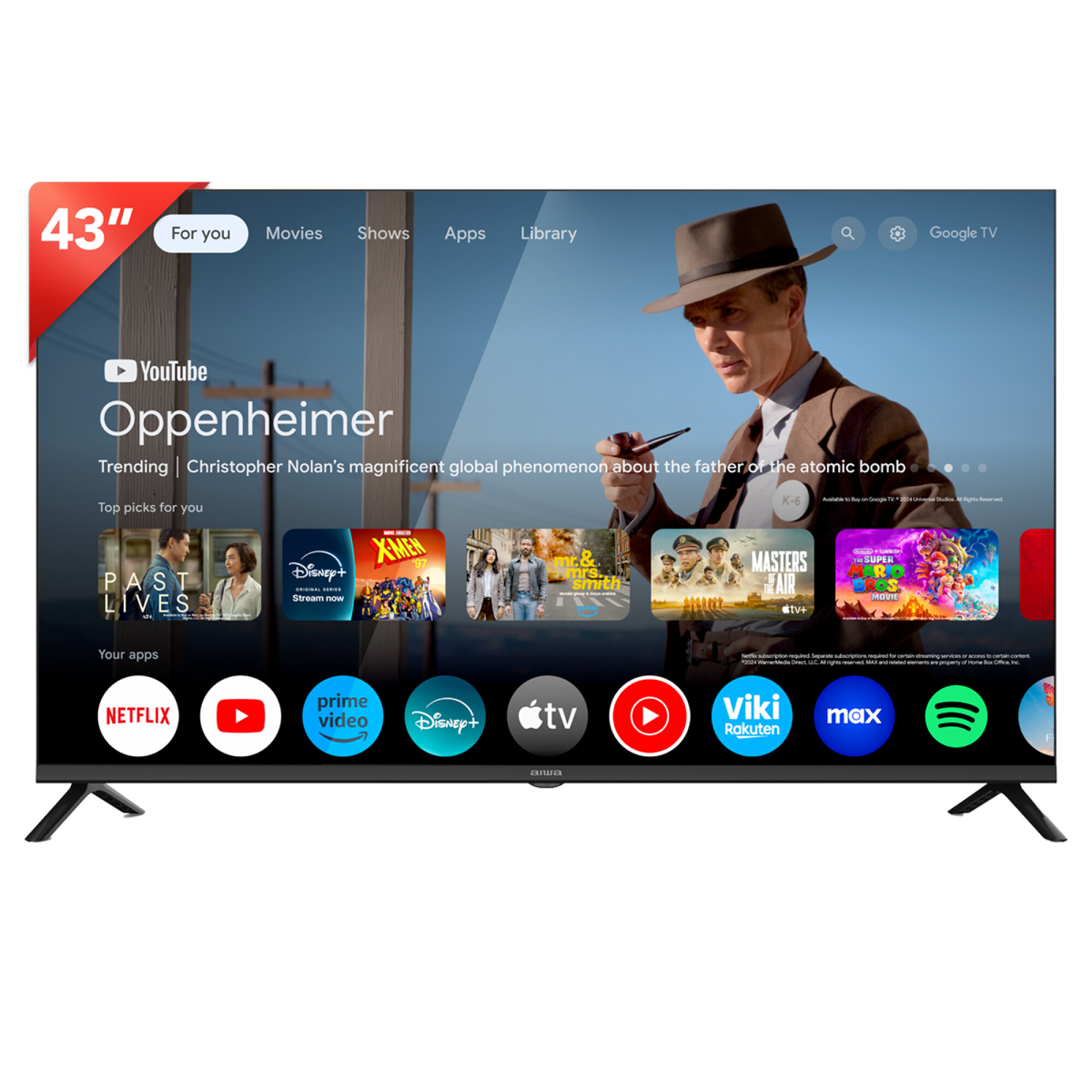 Smart TV 43'' AIWA | Google TV | Full HD | AW-43B4SMFL — Aiwa Uruguay