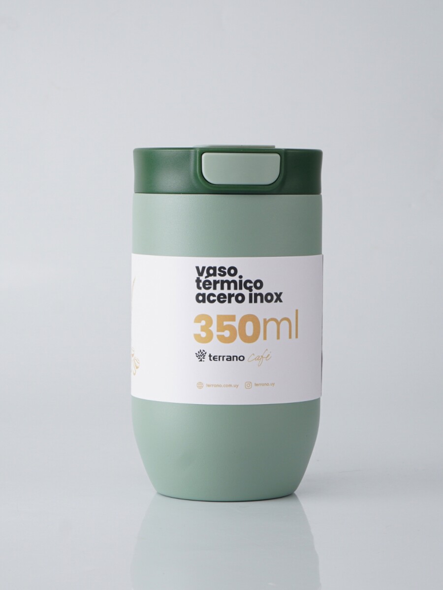 Vaso Térmico Push&Drink 350mL. - Oliva 