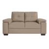 Sillón Sofá Luares 2 Cuerpos Smil Cuero Taupe Sillón Sofá Luares 2 Cuerpos Smil Cuero Taupe