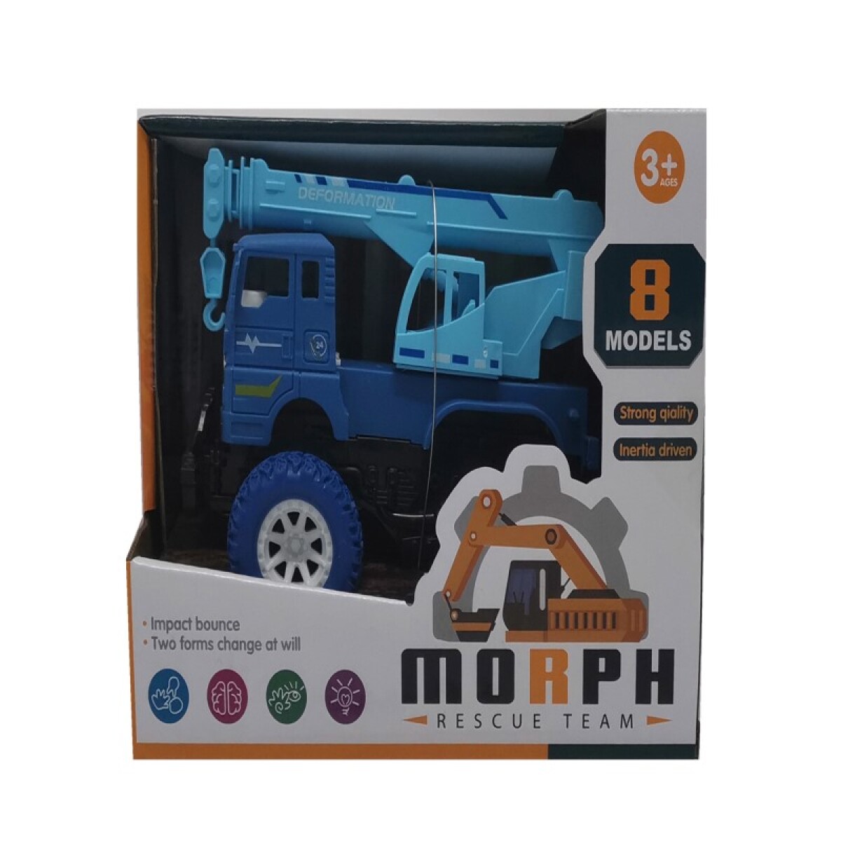 Outlet Auto/Camion Construccion c/Remolque 20x11x16cm - Outlet Auto/camion Construccion C/remolque 20x11x16cm 