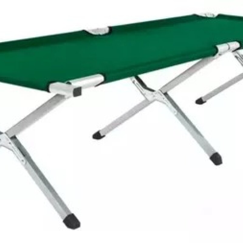 Catre Plegable en Aluminio Reforzado Con Bolso Verde