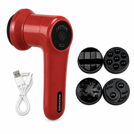Masajeador Corporal Tonificador anti celulitis Portátil Usb Rojo/negro